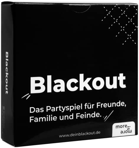 More is More Blackout - das Partyspiel für Freunde, Familie und Feinde - Perfekt für jeden Spieleabend mit Freunden - Kartenspiel für JGA