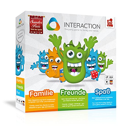 Interaction von Rudy Games Interaktiver Brettspiel Spaß mit App und Malstift, für Kinder und Freunde ab 8 Jahren