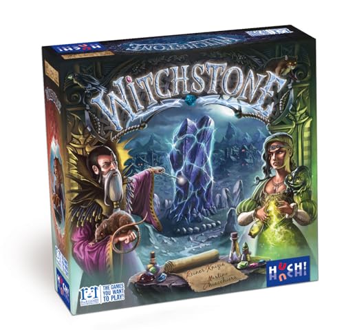 HUCH! | Witchstone | Strategiespiel von Reiner Knizia | Gesellschaftsspiele und Strategiespiele für Erwachsene | Hexenkessel und Zaubermeister | Brettspiele Erwachsene | Für 2-4 Spieler ab 12 Jahren